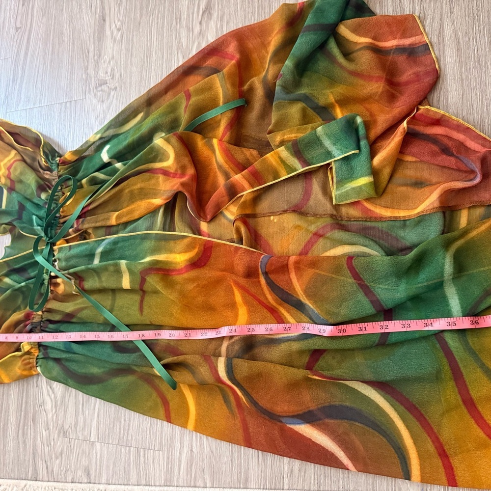 Multicolor Chiffon Maxi bikini cover - Picture 5 of 6